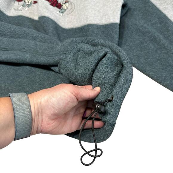 Vtg 90s Drive With the Big Dogs 1/4 Zip Fleece Sweater Large Outdoors Green Mens - Picture 9 of 10